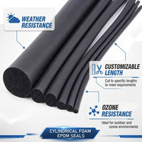 Bande d'étanchéité EPDM en forme de O, à compression longue durée sans déformation, étanche à l'eau et à la poussière, structure en mousse améliorant l'élasticité