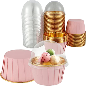 Auf Lager: Cupcake-Backförmchen mit transparenten Deckeln, Einweg, fettdicht, antihaftbeschichtet, lebensmittelecht für Feiertagspartys – Großhandelslieferung - Product Image 6