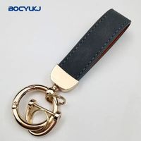 Porte-clés de voiture en cuir avec logo en métal pour BMW Mercedes VW Audi Toyota Honda Hyundai Ford porte-clés anti-perte accessoires