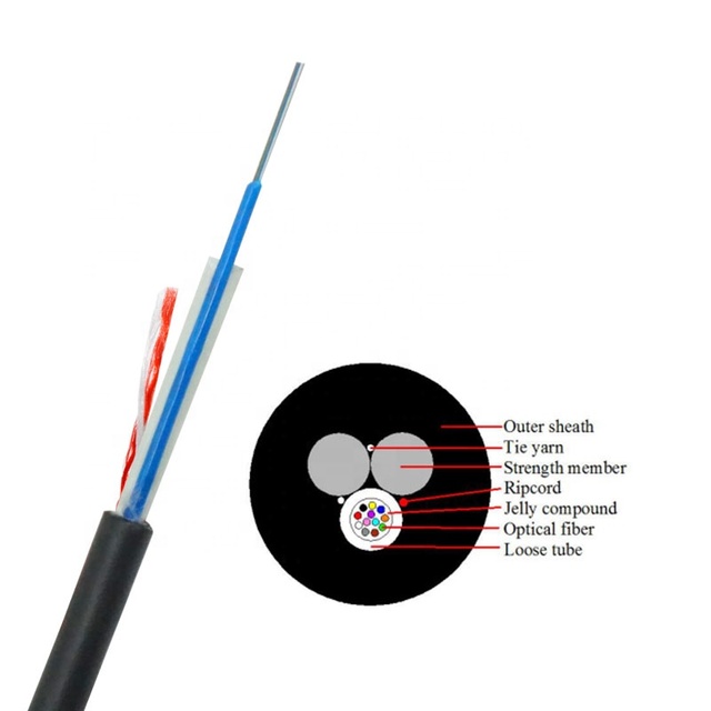 Self Supporting Aerial Mini ADSS 12 Core ASU Fiber Optic Cable