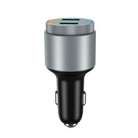 Transmisores FM para Automóvil de Material ABS, Adaptador Transmisor FM Inalámbrico Bluetooth para Reproducción de Audio Manos Libres en el Vehículo