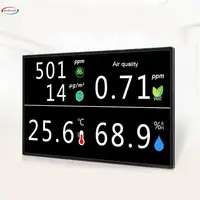 WIFI אוויר באיכות גלאי VOC PM2.5 CO2 HCHO טמפרטורת לחות נתונים לוגר 32 אינץ LCD תצוגת מרחוק בקר פתרון