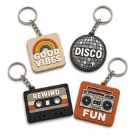 Llavero de PVC 3D con diseño de fruta de dibujos animados, personalizado OEM, ecológico, reutilizable, regalo promocional con logotipo personalizado