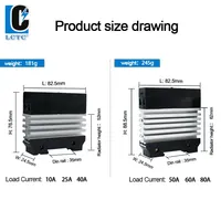 Relais à semi-conducteurs monophasé de contrôle cc de Type aléatoire SSR pour AC 10A/25A/40A/60A/80A/100A/120A Protection scellée de taille Miniature
