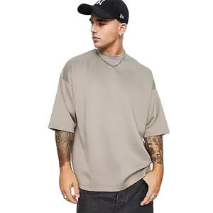 남성 의류 대형 Tshirt 100% 코튼 Streetwear 힙합 빈 드롭 어깨 맞춤 로고 빈티지 T 셔츠