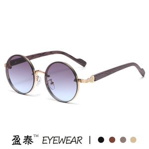 Gafas de sol con montura redonda de metal UV400 para hombre estilo punk a la moda - Product Image 2