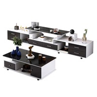 Meubles de Salon en Gros Meuble TV Moderne en MDF et Table Basse Centrale Vente Chaude