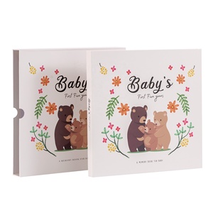 Stampa a colori personalizzata Baby Book Journal baby Growth record planner Memories book con scatola - Product Image 1