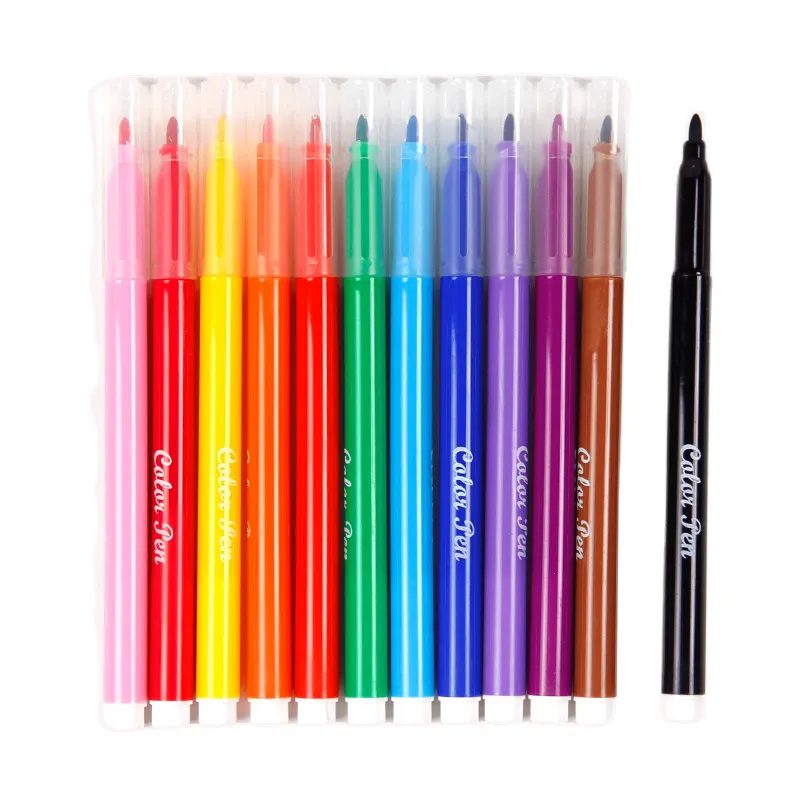 12-farbiger Filzstift, 0,7 mm Premium mittlere feine Punkte für Tagebuch, Schreiben, Färben, Notizen nehmen, Zeichnen