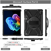Pour Microsoft Surface Pro12 Pro 12 12 pouces 2025 360 Rotation dragonne support tablette étui coque housse de protection Funda