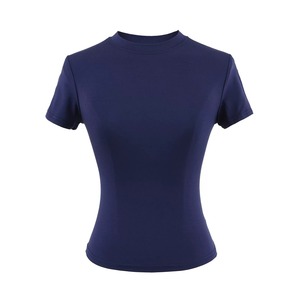 T-<span class=keywords><strong>shirt</strong></span> fin pour filles, rose, <span class=keywords><strong>col</strong></span> <span class=keywords><strong>rond</strong></span>, manches courtes, t-<span class=keywords><strong>shirt</strong></span> basique pour femmes en coton, coupe slim, <span class=keywords><strong>tee</strong></span>-<span class=keywords><strong>shirt</strong></span> pour bébé, idéal pour l'été - Product Image 4
