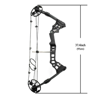 Arc à Poulies de Chasse et Tir en Extérieur, 20-70 lb, Droitier, Noir/Camouflage, en Alliage d'Aluminium, avec Accessoires