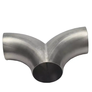 Top Quality Sanitary Stainless Steel SS304 Equal Y Type Tee Welding Y-Shaped 3 Way <strong>Elbow</strong> Pipe Fittings - Product Image 5