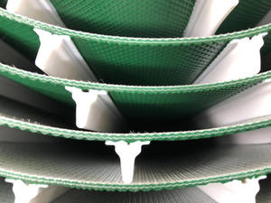 新しい緑色の耐久性のある2層プラスチック製コンベヤーベルト、2年間の保証付き、30x15x15cm、食品・飲料工場用 - Product Image 6