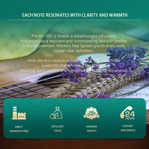 Guitare Fante Haute brillance Instrument de musique Guitare <span class=keywords><strong>classique</strong></span> personnalisée Vente en gros Guitares classiques de 36 pouces - Product Image 2