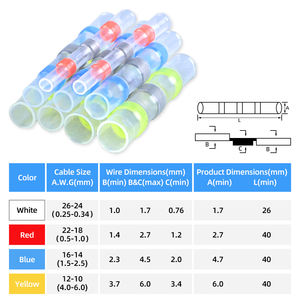 50 pièces Gaopeng SST Manchons de soudure isolés étanches, connecteurs de fils à sertir, kit de bornes, vente chaude sur Temu/Ebay - Product Image 3