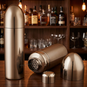 Durable Stainless Steel Bar Tools 700ml Bullet Cocktail <b>Shaker</b> Set with Strainer Cap <b>Boston</b> <b>Shaker</b> Design Home Bar Gift - Product Image 3