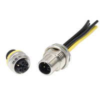 Connecteur M12 5 broches Code K Circulaire Industriel Prise femelle moulable Prise mâle Câble de soudage étanche Connecteur de câble