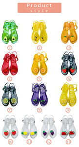 Nouvelles sandales d'été transparentes pour femmes, à plateforme plate, en gelée souple, imperméables, antidérapantes, à bout ouvert, pour l'extérieur, style amusant - Product Image 3