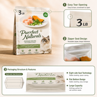 Fabricant d'emballages pour aliments pour animaux de compagnie – Sachets à fond plat à 8 soudures latérales, imprimés sur mesure, refermables avec fermeture éclair, prix de gros OEM