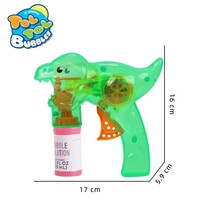 Pistolet à bulles manuel en forme d'animal, édition été, avec fonction lumineuse, personnalisable, jouet d'extérieur pour enfants, idéal pour les activités de fête