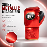 Gants de boxe TOPN en dentelle 6oz-16oz en cuir microfibre pour adultes, entraînement de sparring, sac de frappe, Muay Thai, MMA, équipement respirant avec protection du poignet OEM