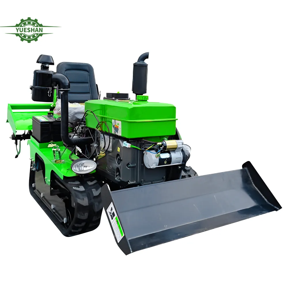 YUESHAN Productos populares tractor sobre orugas con implementos agrícolas 25hp 35hp mini tractor sobre orugas