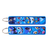 Llavero de Anime K-Demon Hunters, Clásico, de PU, Ligero, con Etiqueta Tejida, Accesorios y Adornos para Bolsos