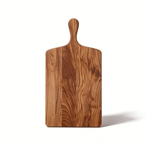 Planche à découper et plateau de service en bois d'olivier, planche à découper en bois d'olivier pour la cuisine, planche à découper artisanale en bois d'olivier avec poignée - Product Image 6