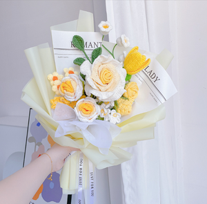 Ipomoea NIL ดอกไม้ถักมือช่อดอกไม้ถักโครเชต์ - Product Image 5