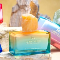 Flacons vaporisateurs en verre carré plat pour soins de la peau, flacons de parfum, emballage personnalisé élégant, 50 ml, 100 ml, directement de l'usine