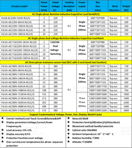 Jeneratör testi için 6KW tek fazlı AC yük bankaları 110/220V, 54.5A kapasitör yük bankası, AC reaktif yük bankası - Product Image 3