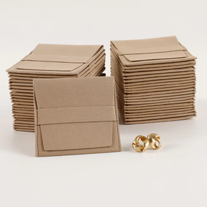 8*8cm Microfiber Jewelry Bag No logo High Quality Velvet Pouch Bag Jewelry Packaging Pouch With Log(1)) - Product Image 2