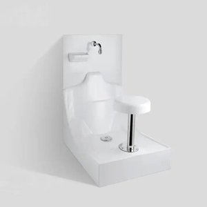 Thiết kế hiện đại Acrylic Muslim cầu nguyện lưu vực duy nhất-lỗ vòi núi wudu ablution trạm cho khách sạn washrooms có tính năng drainer - Product Image 2