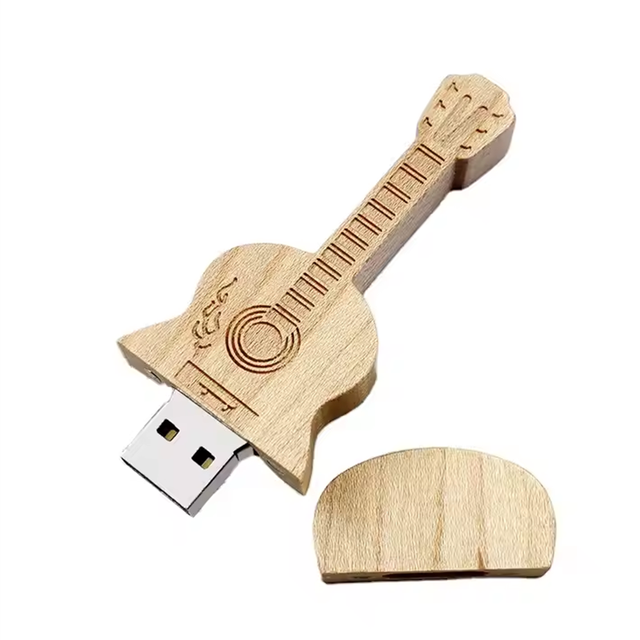 Musical Instrument Wedding Usb Guitar Wooden USB Flash Pen Drive Stick Eco Friendly Memory Stick Thumb Drive 16GB 32GB 64GB