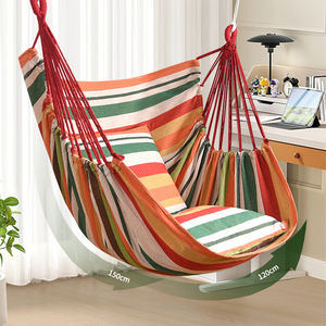 <span class=keywords><strong>Hamaca</strong></span> <span class=keywords><strong>Colgante</strong></span> Redonda <span class=keywords><strong>de</strong></span> Cuerda Resistente para Interiores y Exteriores con 2 Almohadas, Marca OEM E-RIKE - Product Image 1