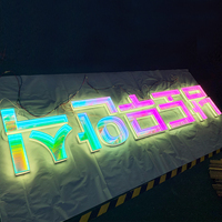 Lettres lumineuses LED 3D, lettres en acrylique, boîte à lumière, enseigne publicitaire extérieure pour immeubles de bureaux, entreprises, télécommande, multi