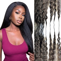 Extensions de cheveux humains bouclés style bohème, 10-30 pouces, pour tressage, épaisseur double trame, style crochet
