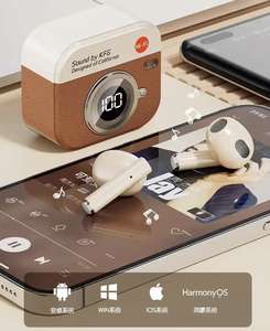 Écouteurs sans fil Bluetooth de type C, style appareil photo vintage, suppression du bruit personnalisée, pour le sport, la musique, vente en gros - Product Image 4