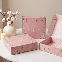 Boîtes d'emballage roses personnalisées et boîtes cadeaux pouvant être imprimées avec des logos, en matériau recyclable, boîtes d'expédition pour bijoux
