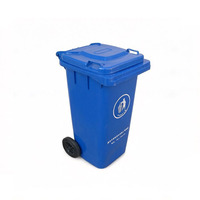 Poubelle mobile à roulettes de 120 l, bac à déchets public, bac de rangement, poubelle en plastique, poubelle de cuisine