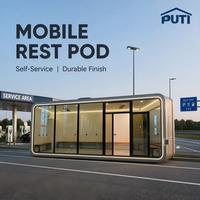 Cabine Apple 20ft 40ft Conteneur maritime modifié Panneau sandwich en acier modulaire Étanche Résistant au vent Hôtel Maison préfabriquée Bureau
