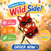 Masque facial intégral élégant en plastique, écologique, pour événements d'entreprise, fêtes, logo personnalisé, vente en gros