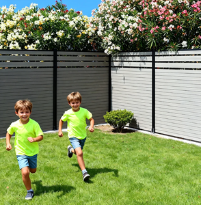<strong>Secure</strong> WPC <strong>Fencing</strong> Panels Termite Resistant Outdoor Co-extruded Durable Waterproof WPC Aluminum Alloy Post <strong>Fencing</strong> and Gates - Product Image 4