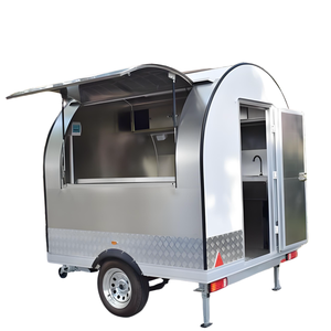Carretto Mobile per Hot Dog con Attrezzatura da Cucina per Caffetteria e Piccola Cucina, Food Truck Mobile per Hamburger - Product Image 4