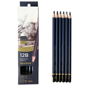 ग्रेफाइट पेंसिल सेट, कला पेंसिल उच्च गुणवत्ता 12B पेंसिल ड्राइंग के लिए जुआ खेलने