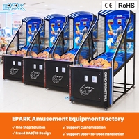 Machine de jeu de basket-ball d'arcade à monnayeur, simulateur de tir de basket-ball pour centres commerciaux et entreprises de loisirs familiaux (FEC)