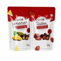 Op maat gedrukte PET stand-up pouches met ziplock sluiting, voedselverpakking van Mylar voor gedroogd fruit en noten met aangepast logo