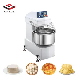 30L 80L 130L 200L Industrial High Capacity Baking Equipment Bread Making Machine Spiral Mixers 25kg Horizontal Dough Mixer