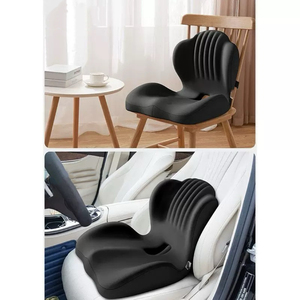 <strong>Shell</strong> Integrated Seat <strong>Cushion</strong> &amp; Backrest, Waist Support, Comfortable for Long Sitting, for Office Chair &amp; Car - Product Image 6